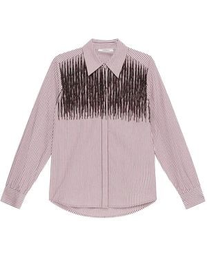 Maliparmi Camisa a rayas con lentejuelas - Morado