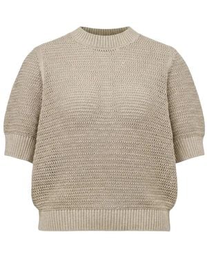 DRYKORN Chunky-Knit Short-Sleeve Jumper - Natural