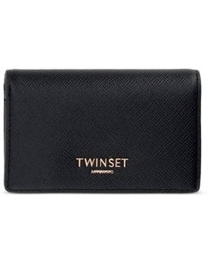 Twinset Petit Portefeuille À Logo - Black