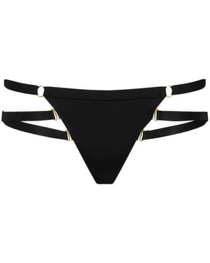 Maison Close Fatale String Bikini Bottoms - Black