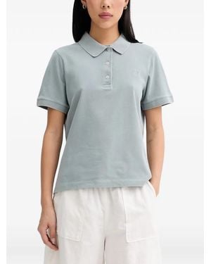 Marc O' Polo Logo-Embroidered Polo Top - Blue