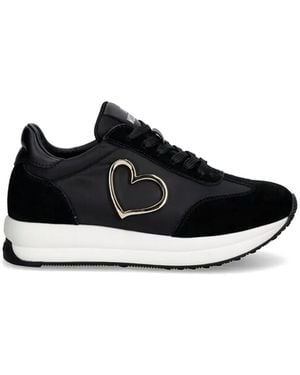 Love Moschino Zapatillas Con Aplique De Corazón - Negro