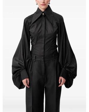 Concepto Temple Oversized-Sleeve Shirt - Black