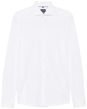 Olymp Spread-Collar Long-Sleeve Shirt - White