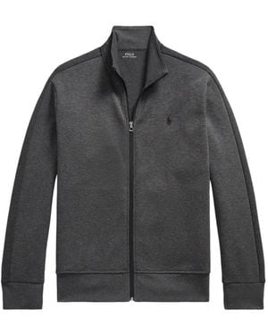 Polo Ralph Lauren Logo-Embroidered Zip-Up Sweatshirt - Grey