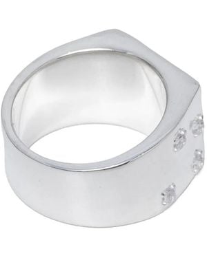 Hatton Labs Bague En À Logo Gravé - Blanc