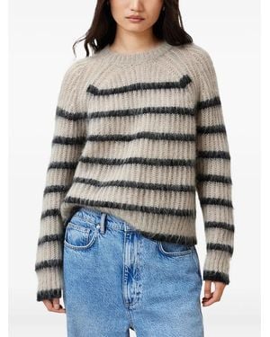 AllSaints Riga Striped Jumper - Grey