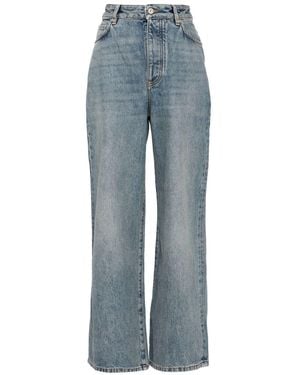 Loewe High-Rise Straight-Leg Jeans - Blue