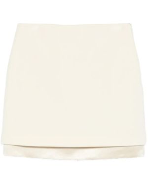 Jil Sander Minirock im Layering-Look - Natur