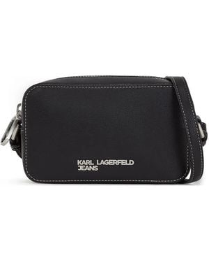 Karl Lagerfeld ロゴ ショルダーバッグ - ブラック