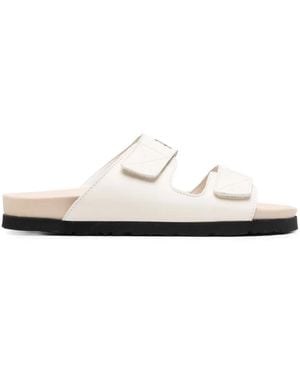 Palm Angels Sandalen Mit Logo-Print - Weiß