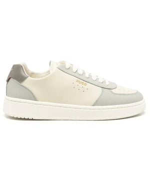 BOSS Logo-Print Leather Sneakers - White