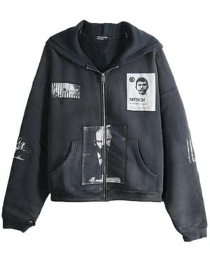 Enfants Riches Deprimes Lenin's Nap Time Assemblage Patchwork Distressed Hoodie - Black