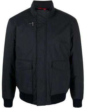Fay Mock-Neck Zip-Up Bomber Jacket - Blue