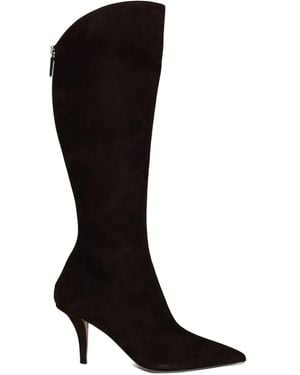 Paris Texas 75Mm Pointed-Toe Suede Knee-High Boots - Black