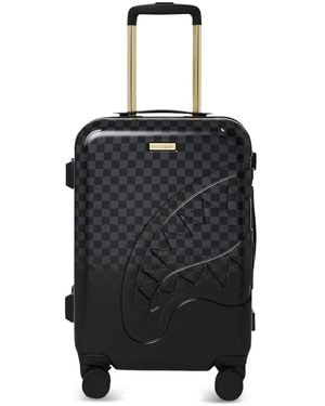 Sprayground Spritz Checkerboard Shark Trolley Bag - Black