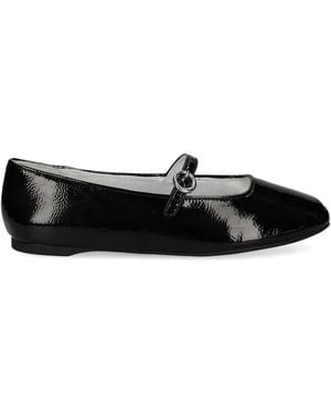 Kate Spade Halo Buckle-Strap Ballet Flats - Black