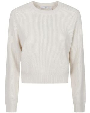 IRO Ribbed crew-neck sweater - Blanco