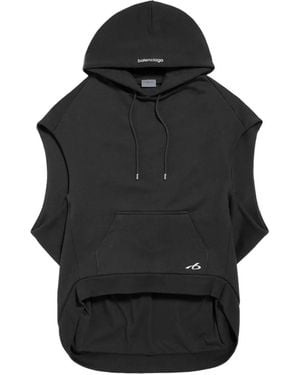 Balenciaga Sudadera Sin Mangas Con Capucha - Negro