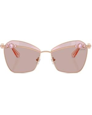 Swarovski Crystal-Embellished Sunglasses - Pink