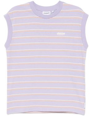 Chocoolate Striped Tank Top - Purple