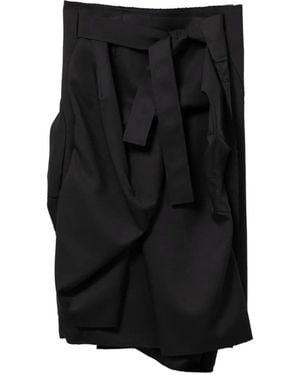 Comme des Garçons Wrap-Around Midi Skirt - Black