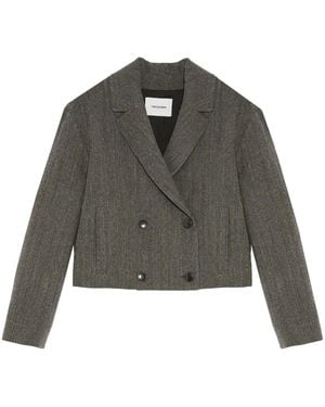 Yves Salomon Notched Lapel Jacket - Grey