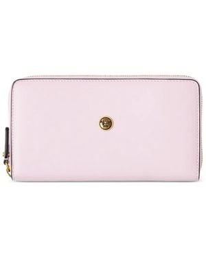 Versace Emblème Leather Wallet - Pink