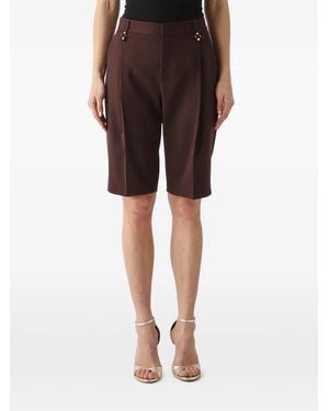 Elisabetta Franchi Cool Wool Bermuda Shorts - Brown
