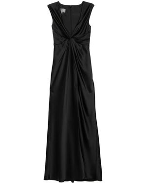 Amsale Abito Drappeggiato - Nero