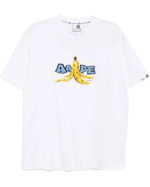 Aape By A Bathing Ape Banana-Print T-Shirt - White