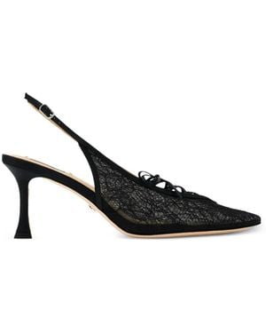Badgley Mischka Zapatos De Tacón Raine De Encaje Con Cordones Y Tira Trasera - Negro