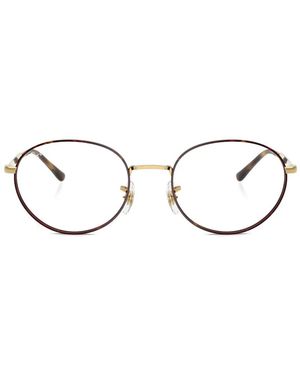 Ray-Ban Rb6558 Round-Frame Glasses - White