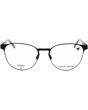 Cole Haan Zerøgrand Round-Frame Glasses - Black