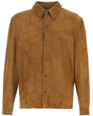 SANTORO Suede Shirt - Brown