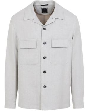 ZEGNA Linen Overshirt - White