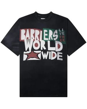 Barriers Graphic-Print Ringer T-Shirt - Black