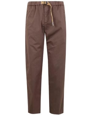 White Sand Pocket Drawstring Trousers - Brown