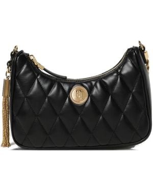 Elisabetta Franchi Quilted Chain-Strap Shoulder Bag - Black