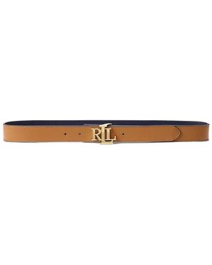 Ralph Lauren Logo-Buckle Reversible Belt - White