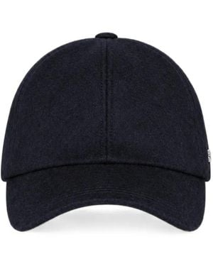 Tagliatore Panelled Virgin-Wool Baseball Cap - Blue