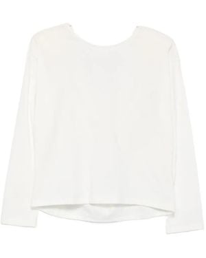 ViCOLO Draped-Back Blouse - White