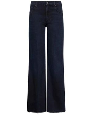 Marella Wide-Leg Raw-Cut Jeans - Blue