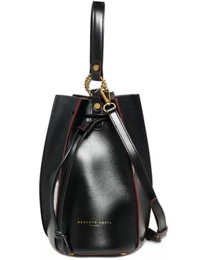 Roberto Festa Small Safira Drawstring Bucket Bag - Black