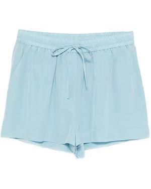 P.A.R.O.S.H. Sweet Drawstring Elasticated-Waistband Shorts - Blue