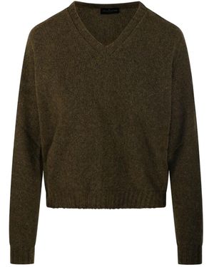 Roberto Collina V-Neck Jumper - Green