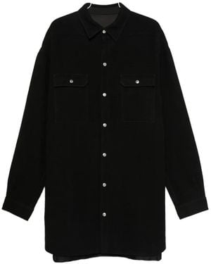 Rick Owens Long-Sleeves Coat - Black