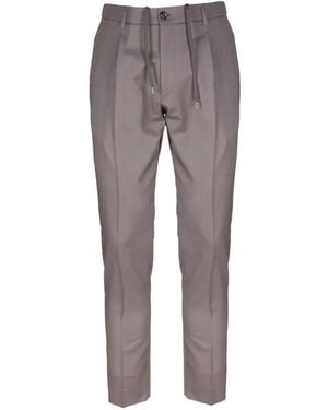 BE ABLE Pleated Drawstring-Waist Pants - Gray