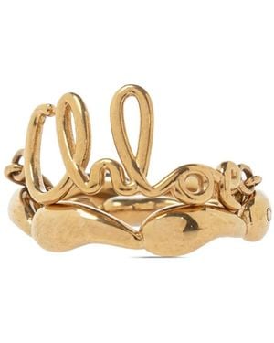 Chloé Iconic Dubbele Ring - Metallic