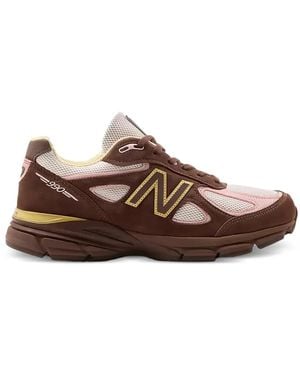 New Balance 990V4 Panelled Trainers - Brown